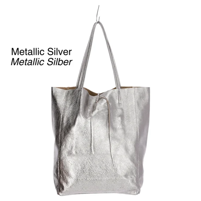 Gold Leather Tote Shopper Bag Women, Metallic Silver Shoulder Bag, Bronze Large Bag Pouch, Glitter Shopping Bag, Rose Gold Tote Bag Travel - Etsy Canada