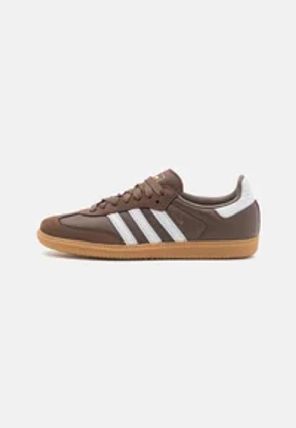 adidas Originals SAMBA OG - Trainers - earth strata/footwear white/gold metallic/dark brown - Zalando.co.uk