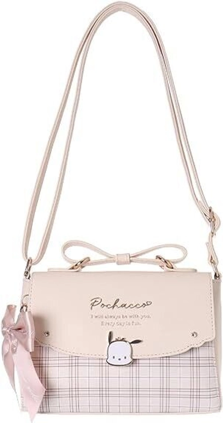 Sanrio Pochacco 2way Shoulder Bag PU Leather w/ Ribbon Japan Limited