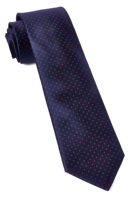 Mini Dots Matte Navy Tie | Silk Ties | Tie Bar