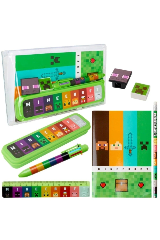 Stationery | Wallet Stationery Set with PP Pencilbox | Minecraft