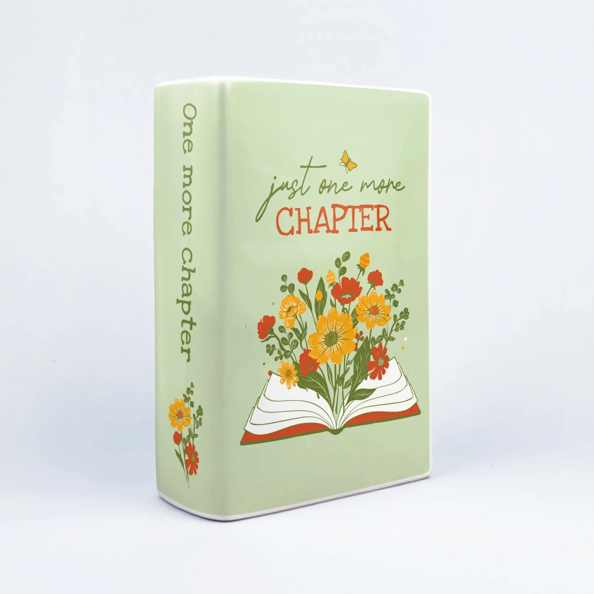 Just One More Chapter Ceramic Book Vase