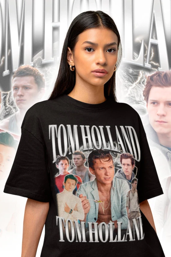 Retro Tom Holland T-shirt - Tom Holland Sweater - Tom Holland Fan Gift for her or him - Tom Holland Fan Merch - Tom Holland Homage Tee