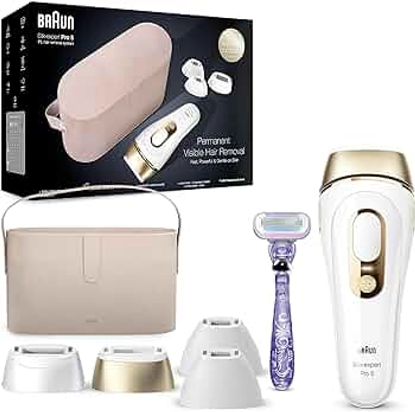 Braun IPL Silk·Expert Pro 5 PL5347 Latest Generation IPL for Women and Men, at-Home Hair Removal System, Salon-Like Smooth Skin, Long Lasting Results, 3 Comfort Modes w/Wide Head & 2 Precision Heads