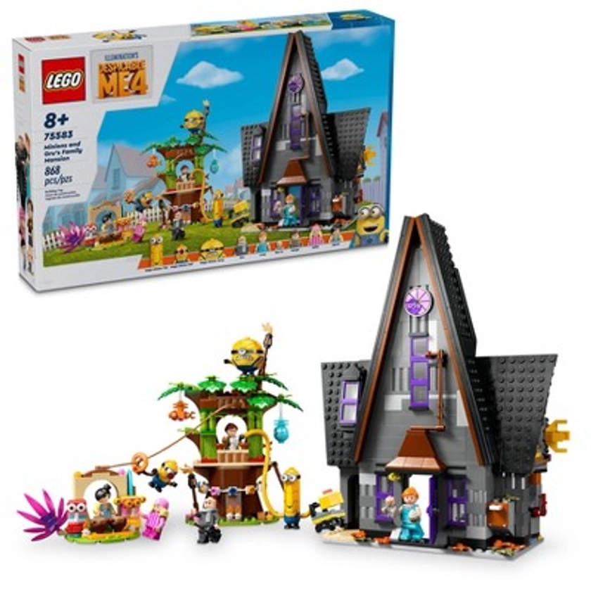 LEGO Despicable Me 4 Minions and Gru's Family Mansion 75583