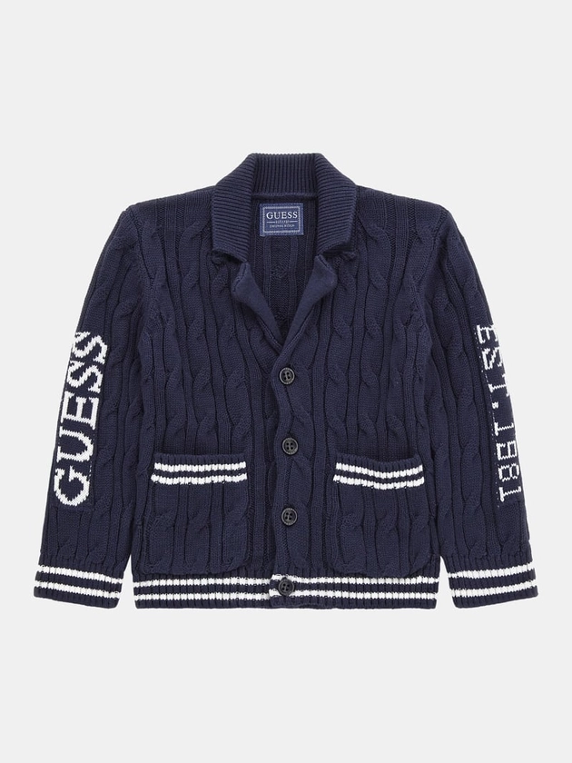 Side logo embroidery braids sweater | GUESS® Official Website