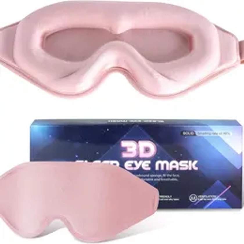 Solid Color 3D Eye Mask, Breathable Eye Cover with Adjustable Strap, Soft Eye Mask for Sleeping, Sleep Mask for Women & Men, Mens Mask, Cool Bedroom, Bedroom Accessories