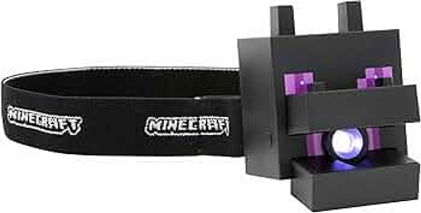 Paladone Minecraft Ender Dragon Head Light with Sounds, Officially Licensed Minecraft Headlamp & Flashlight Merchandise, Toys and Gifts for Minecraft Fans