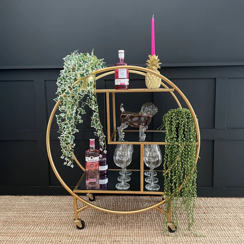 Circular Gold Bar Trolley