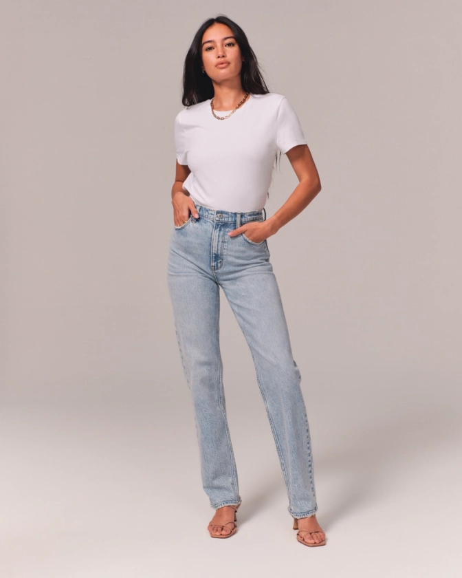Women's Ultra High Rise 90s Straight Jean | Women's Clearance | Abercrombie.com
