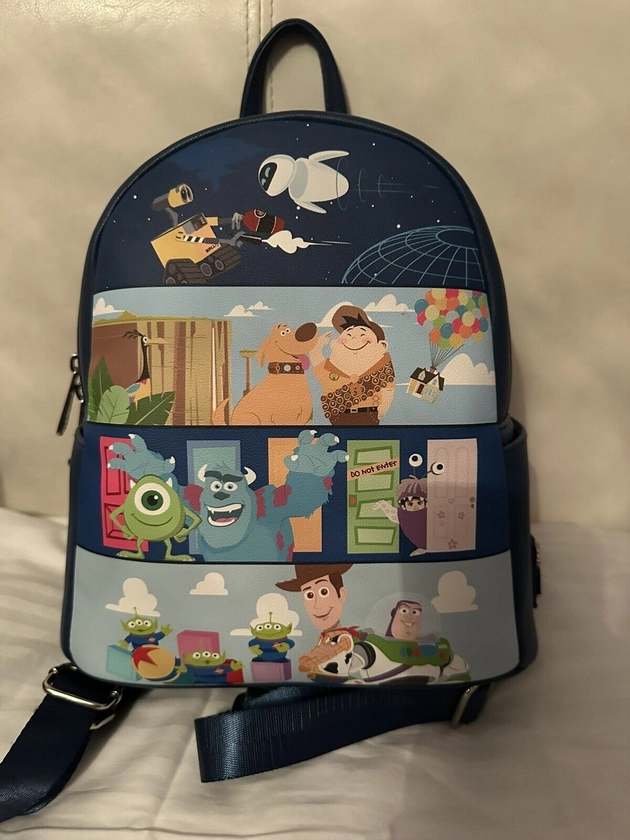 Pixar Panel Disney Loungefly Mini Backpack - Toy Story, Walle, Monster Inc, Up