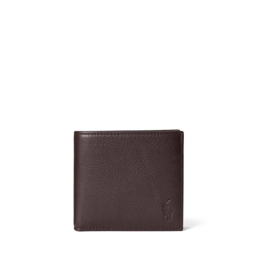 Pebbled Leather Billfold Coin Wallet for Men | Ralph Lauren® UK