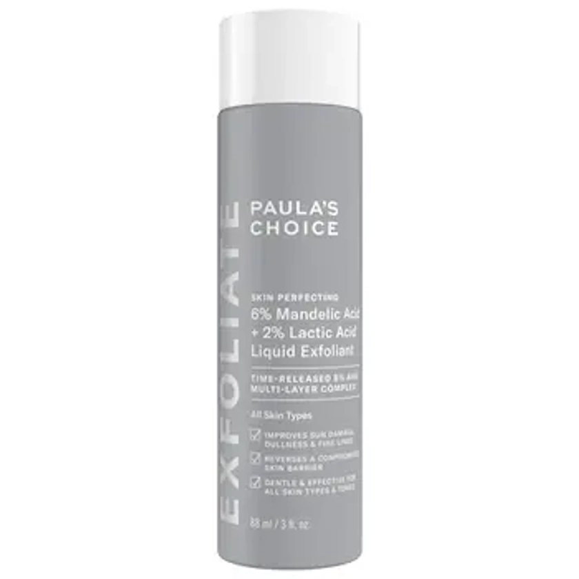 Skin Perfecting 6% Mandelic Acid + 2% Lactic Acid Liquid Exfoliant - Paula's Choice | Sephora