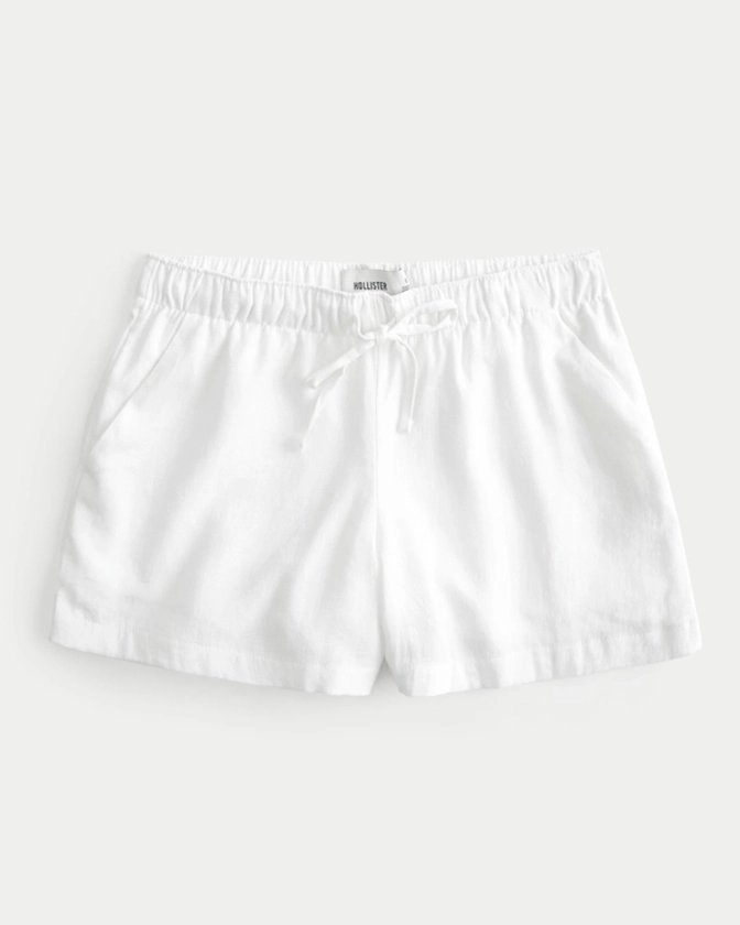 Women's Hollister Ella Linen Blend Pull-On Shorts | Women's | HollisterCo.com