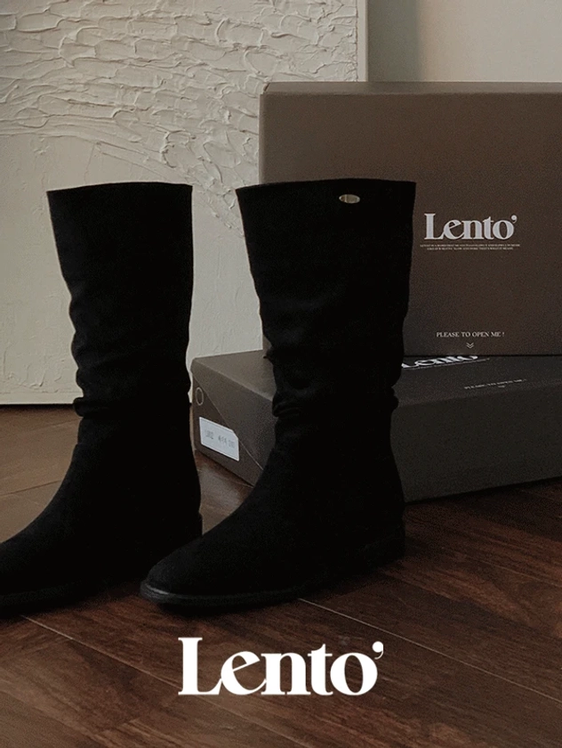 [🍁가을베스트/소장추천!] #LENTO. Nature Shape Boots (스웨이드부츠) - 3 color