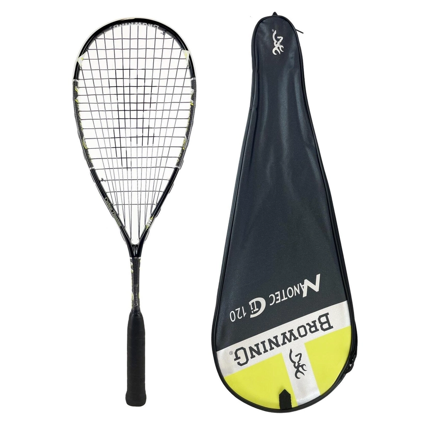 Browning NanoTec Yellow Ti 120 Squash Racket & Cover
