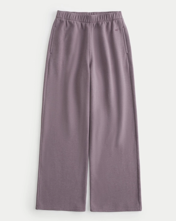 Women's Feel Good Fleece Wide-Leg Pants | Women's New Arrivals | HollisterCo.com