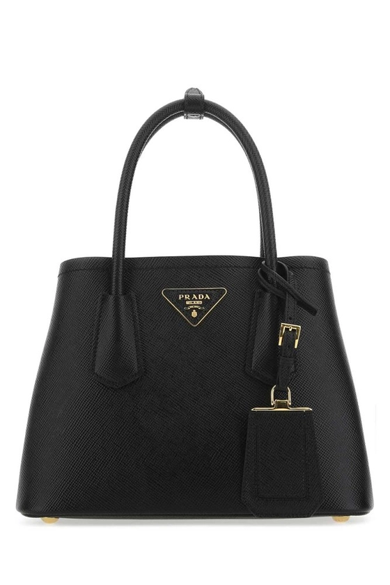 Prada Logo Detailed Top Handle Tote Bag