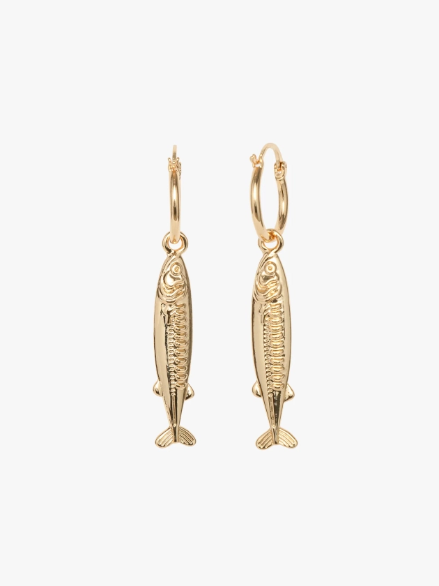 Anchovy Earrings - Gold