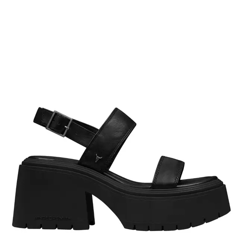 COSMOS BLACK CHUNKY SANDALS