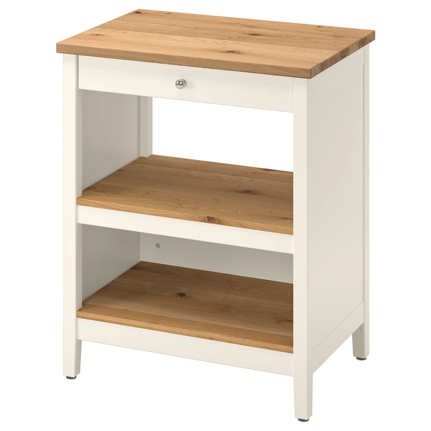 TORNVIKEN Kitchen island, off-white, oak, Width: 28 3/8" - IKEA