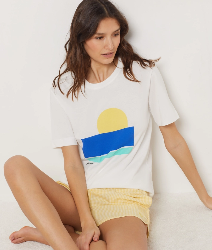 T-shirt de pyjama imprimé soleil COTON - ETAM