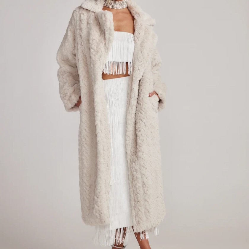 Sasha Cream Floor Length Coat