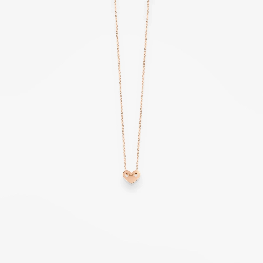 Collier cœur Angie or rose 18k