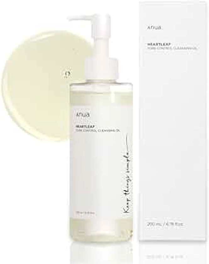 ANUA Heartleaf Pore Control Cleansing Oil, Oil Cleanser for Face, Makeup Blackhead Remover, Korean Skin Care 6.76 fl oz(200ml) (original)