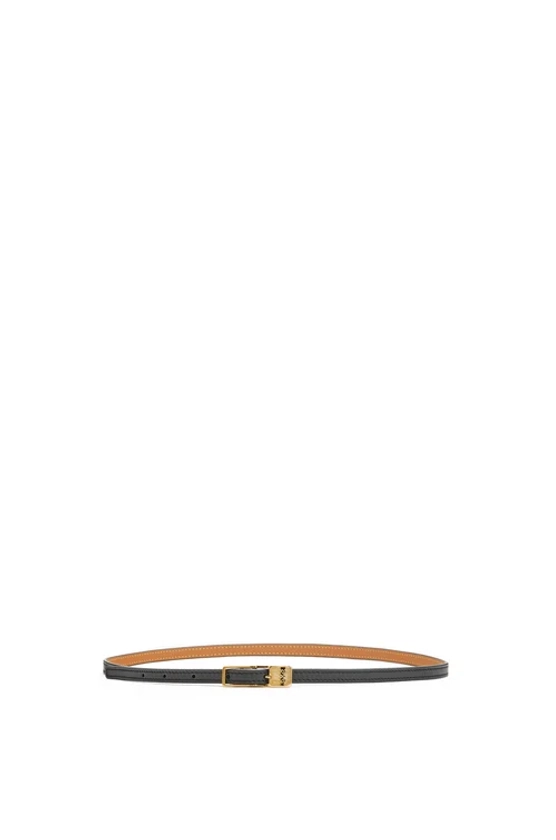 Ceinture cadenas Amazona en cuir de veau lisse Noir/Doré - LOEWE