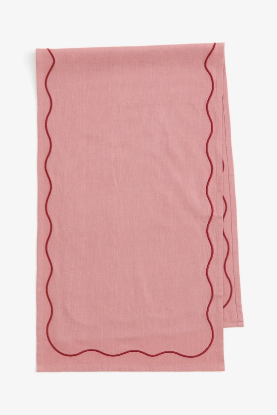 Cotton Table Runner - Dusty rose - Home All | H&M US