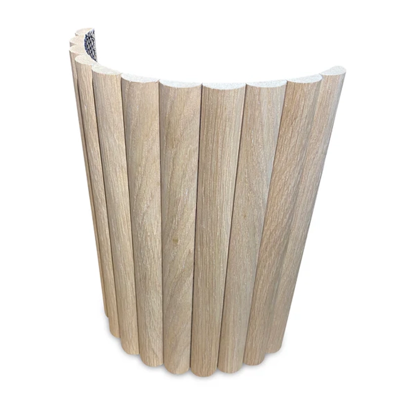 WOODFLEX Flexible Wooden Slat Wall Panel - Oak Veneer - 2700mm x 610mm - Half Round
