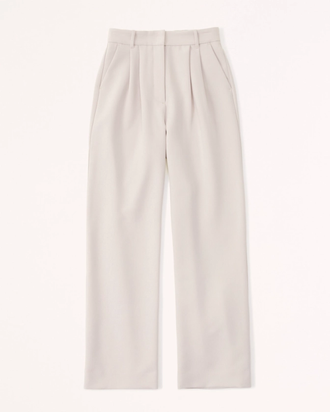 Women's A&F Sloane Tailored Wide Leg Pant | Women's Bottoms | Abercrombie.com