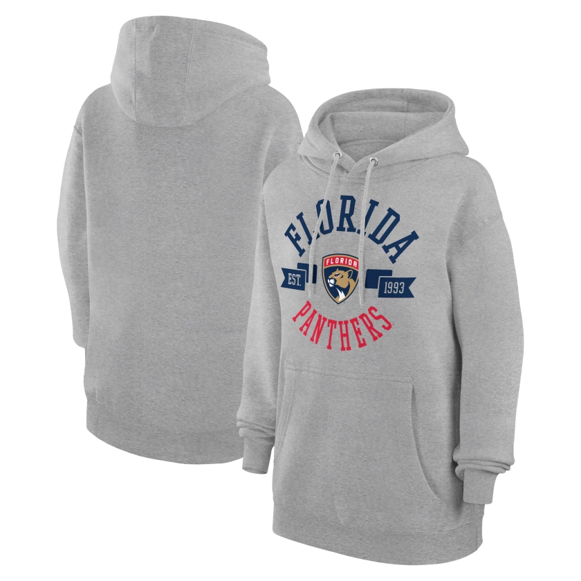 Florida Panthers G-III 4Her by Carl Banks Women's City Graphic Fleece Pullover Hoodie - Heather Gray