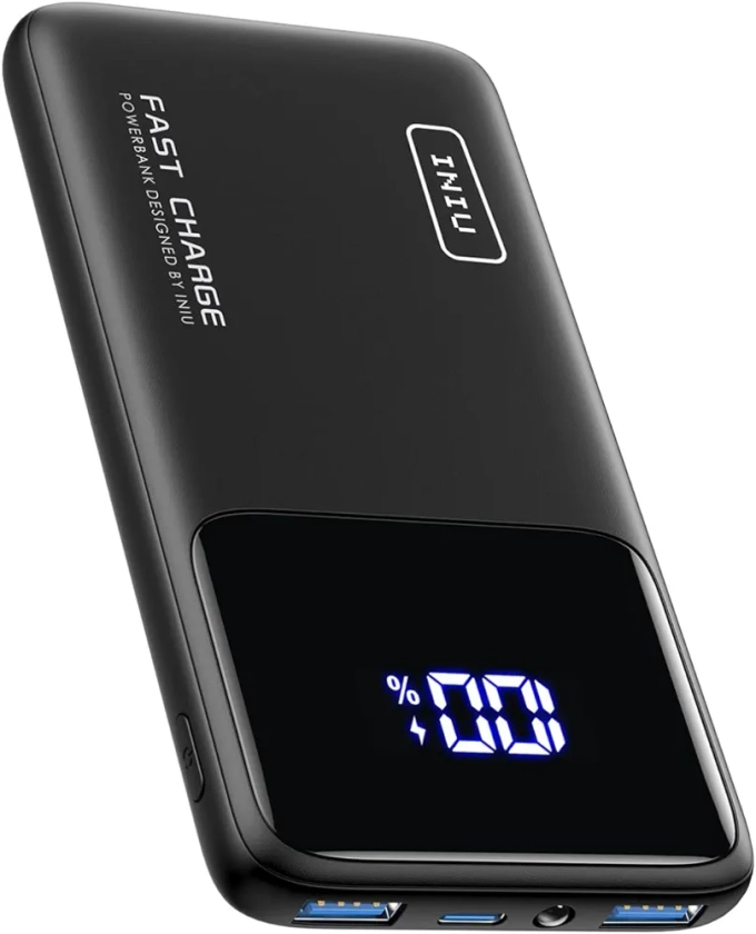 INIU Batterie Externe, 22.5W 10500mAh Power Bank, Batterie Portable USB C Input & Output PD3.0 QC4.0 Charge Rapide Power Bank Compatible avec iPhone 15 14 13 12 Pro Max Mini Plus Samsung iPad Pro etc
