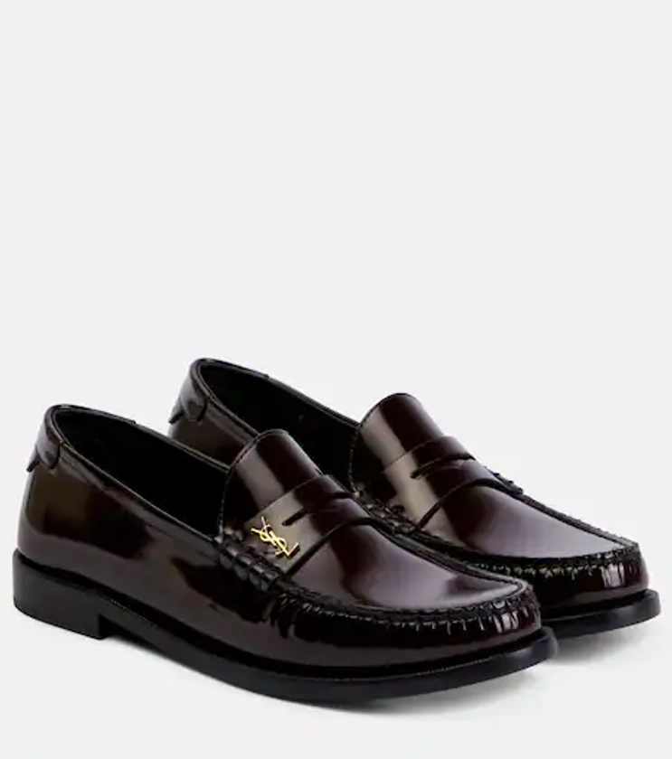 Le Loafer Leather Penny Loafers in Black - Saint Laurent | Mytheresa