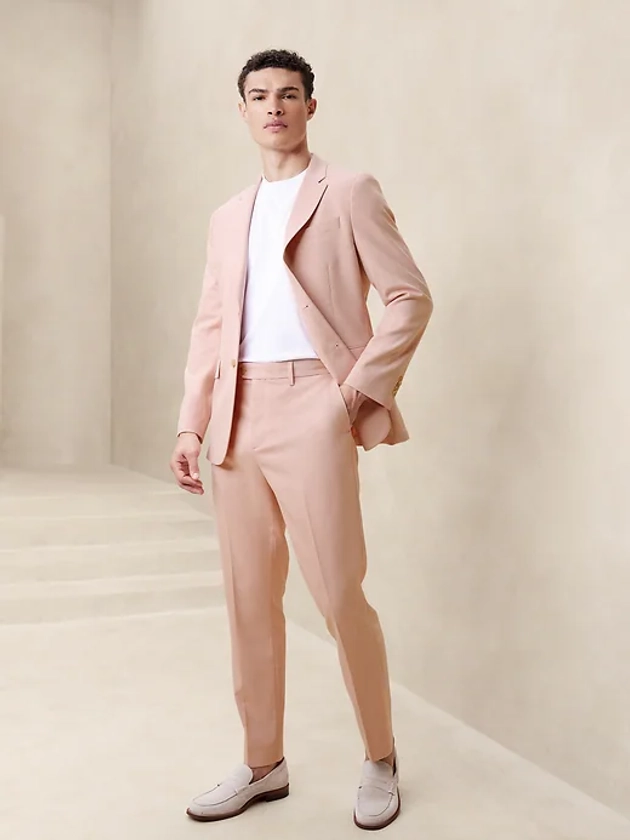 Tailored-Fit Melange Suit Trouser
