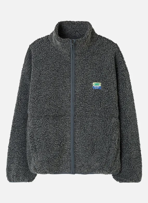 Veste ample zippée à col montant polaire hoktown | Gris