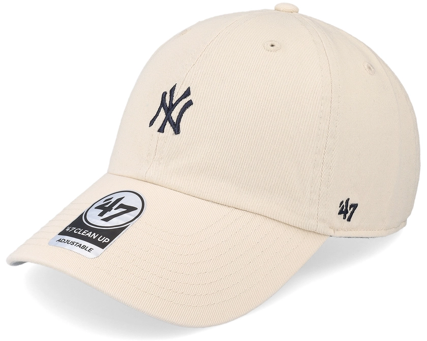 New York Yankees MLB Base Runner Clean Up Natural Dad Cap - 47 Brand cap | Hatstoreworld.com