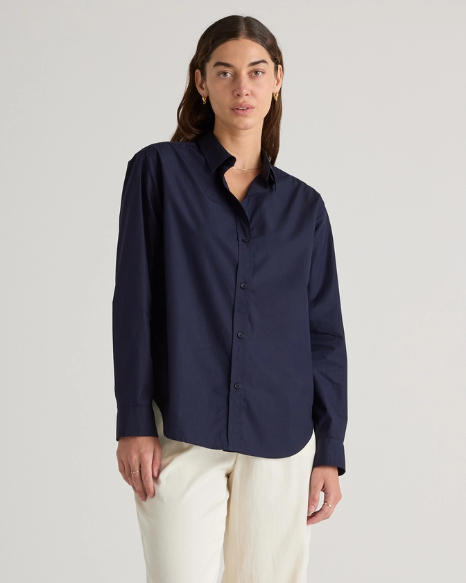 100% Organic Cotton Poplin Long Sleeve Shirt