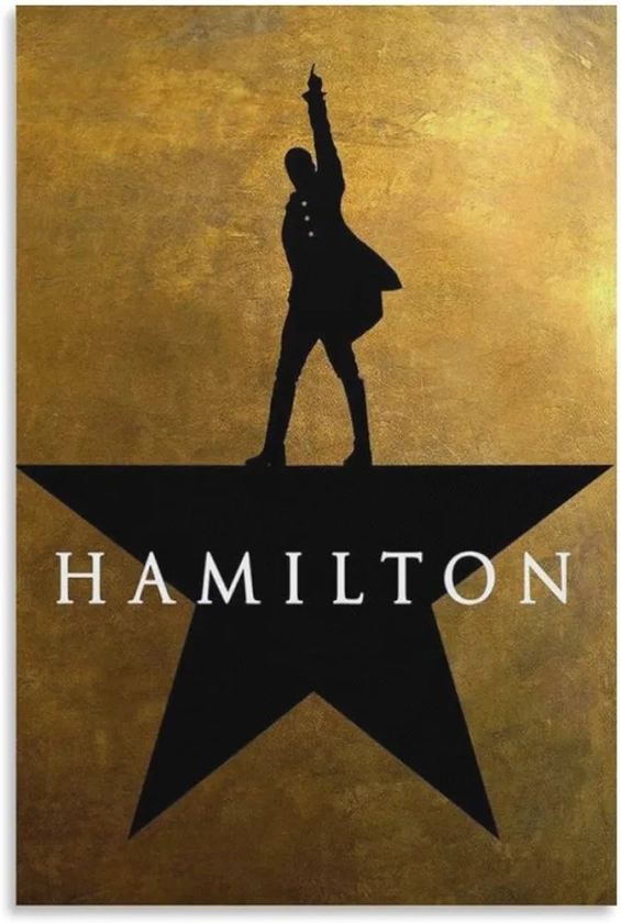 Hamilton Musical Poster,Vintage Music Posters Wall Art Paintings Canvas Wall Decor Home Decor Living Room Decor Aesthetic Prints 12x18inch(30x45cm) Unframe-style