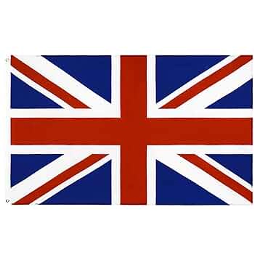 MOGADEE United Kingdom Flag, 3x5FT (90x150cm),Weatherproof Union Jack flag with brass eyelets, Washable, UV-resistant British Flag, Suitable for sports events and indoor and outdoor decoration