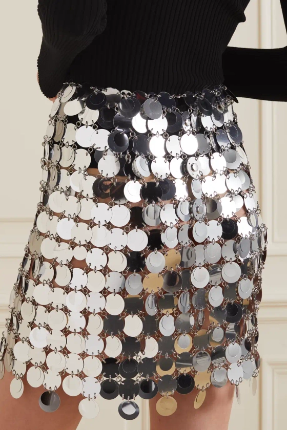 PACO RABANNE Sequined mini skirt
