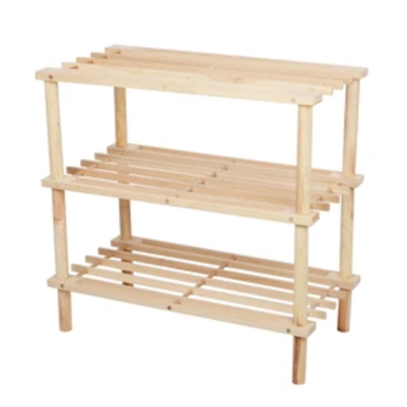 3 Tier Wooden Shoe Rack