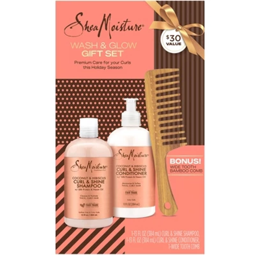 SheaMoisture Wash & Glow Holiday Shampoo and Conditioner Gift Set - 26 fl oz