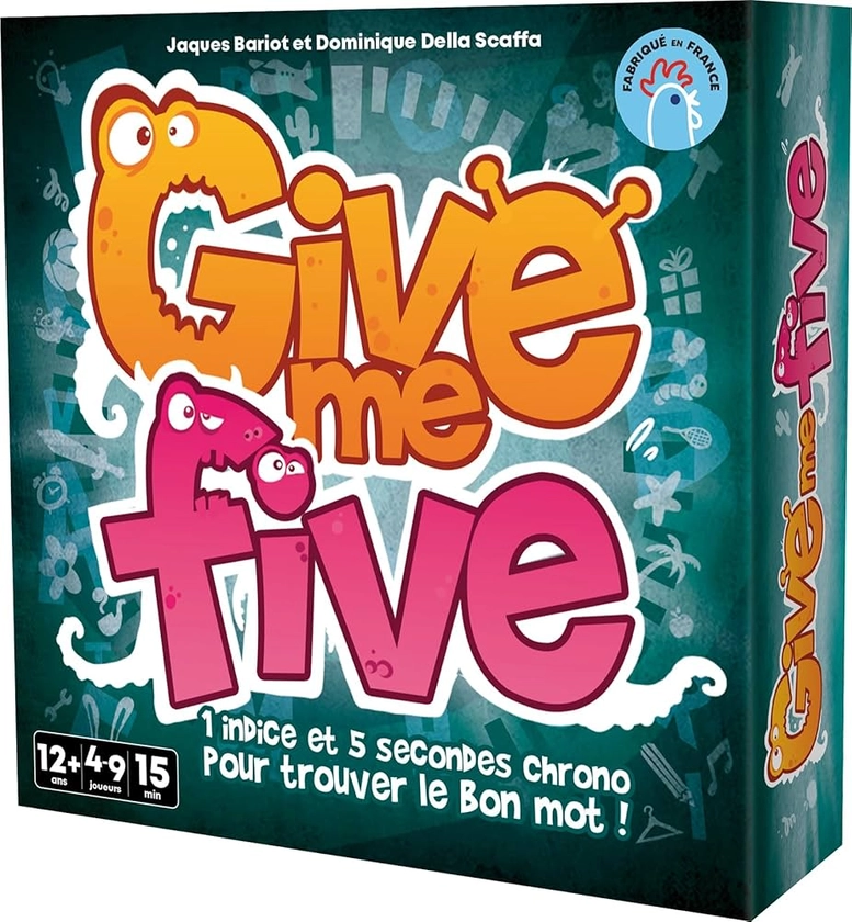 Asmodee Cocktail Games Give me Five - Jeux de société - Jeux de Cartes - Jeux d'ambiance à partir de 12 Ans - 4 à 9 Joueurs - Version française