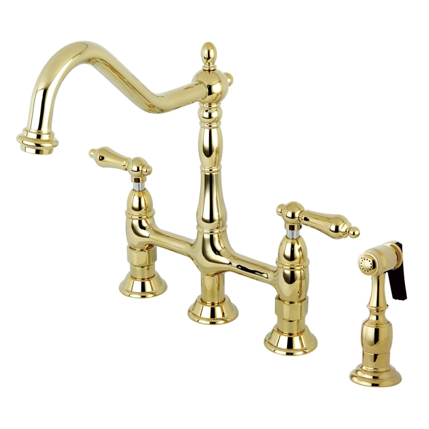 Heritage Bridge Faucet with Side Spray