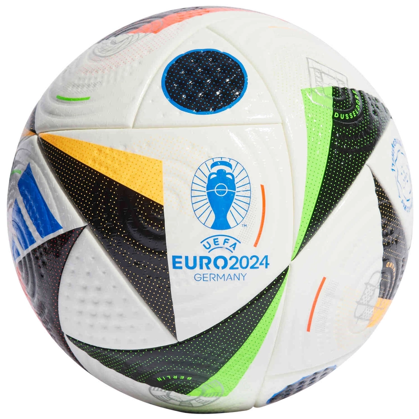 adidas Euro24 Pro Official Match Soccer Ball - White & Black with GloBlu - SoccerPro