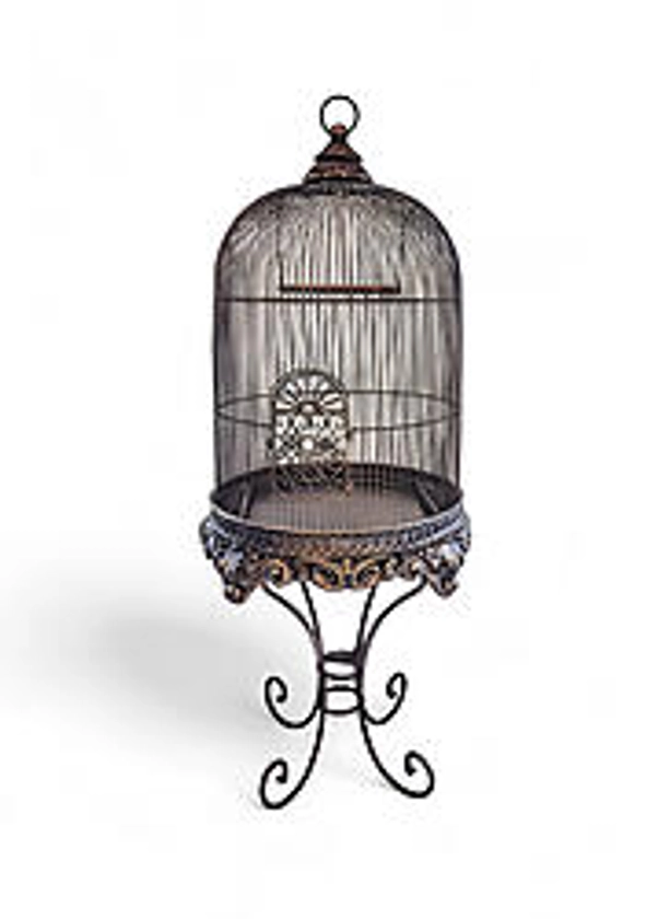 Decorative Bird Cage with Stand Bronze Imperial