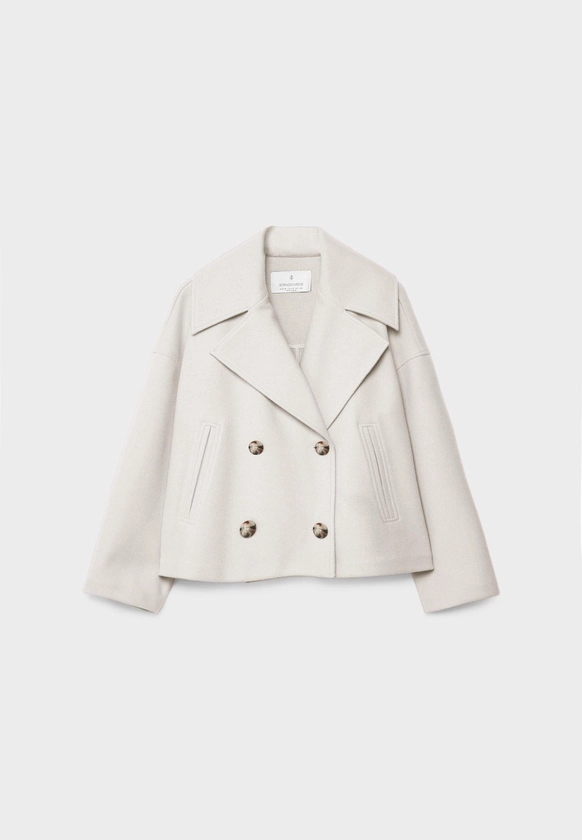 Manteau court croisé - Mode femme | Stradivarius France